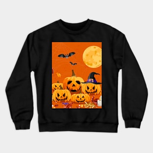 Autumn Pumpkin Midnight Crewneck Sweatshirt